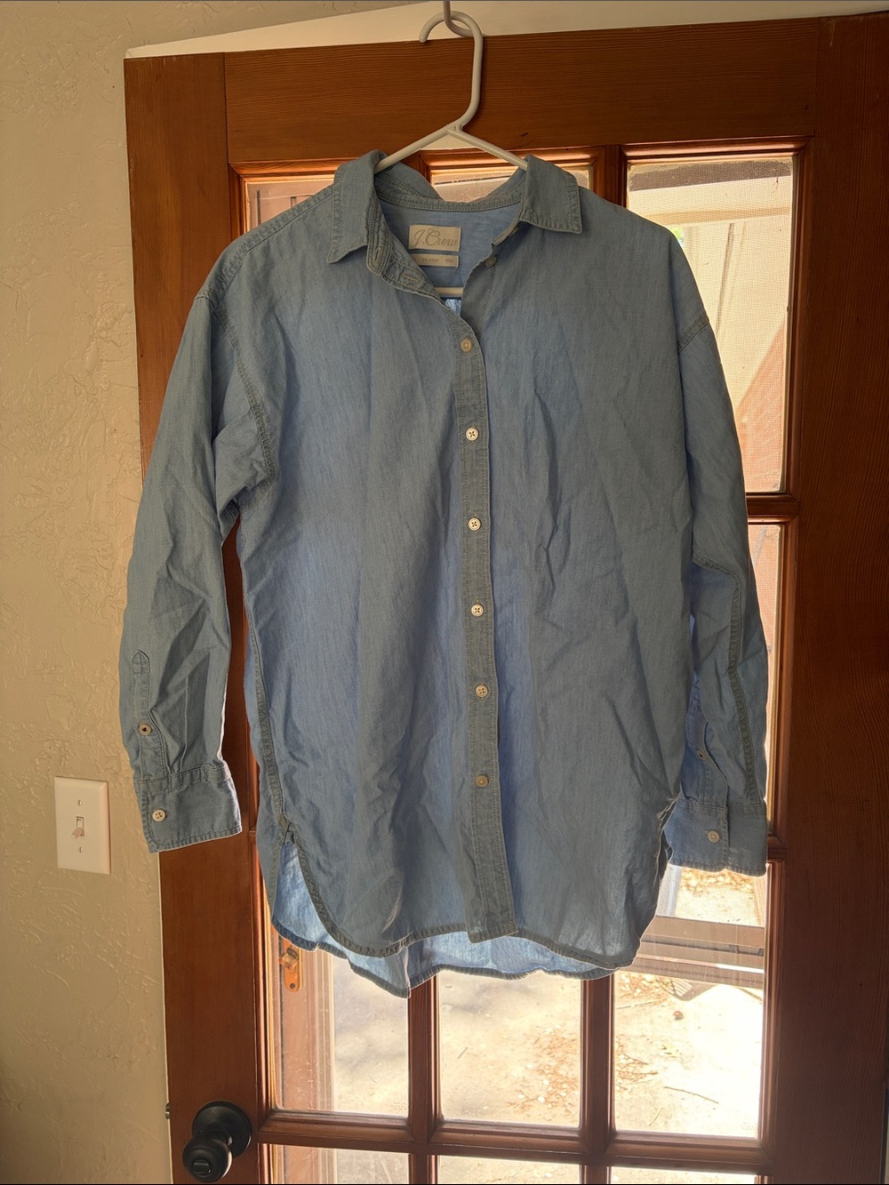 J. Crew Chambray Relaxed Button-Down Shirt